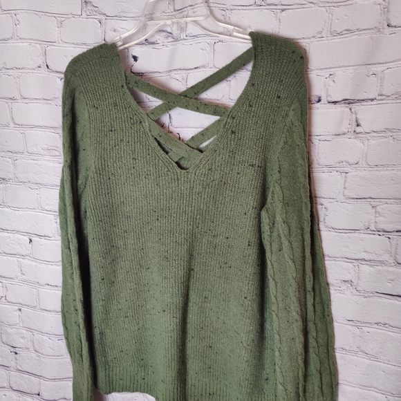 Love Scarlet V-Neck Sweater In Tea Leaf NWT Size Large - Picture 5 of 9
